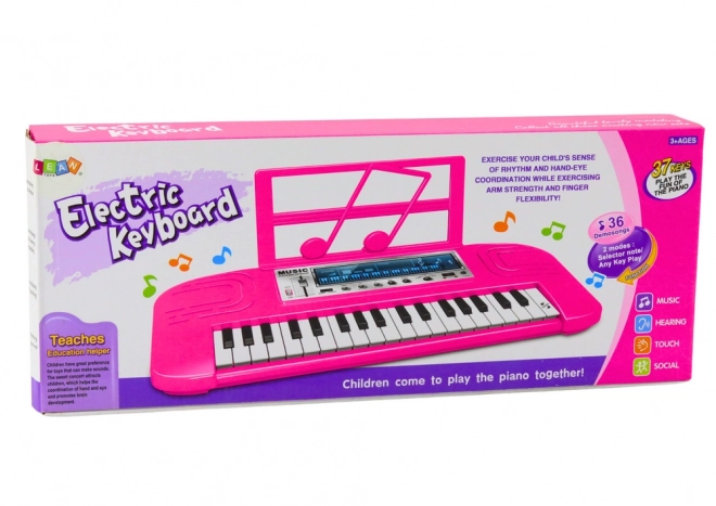 Piano électrique pour enfants 36 mélodies rose