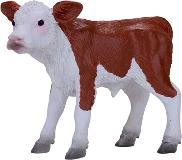 MOJO veau Hereford – figurine peinte à la main