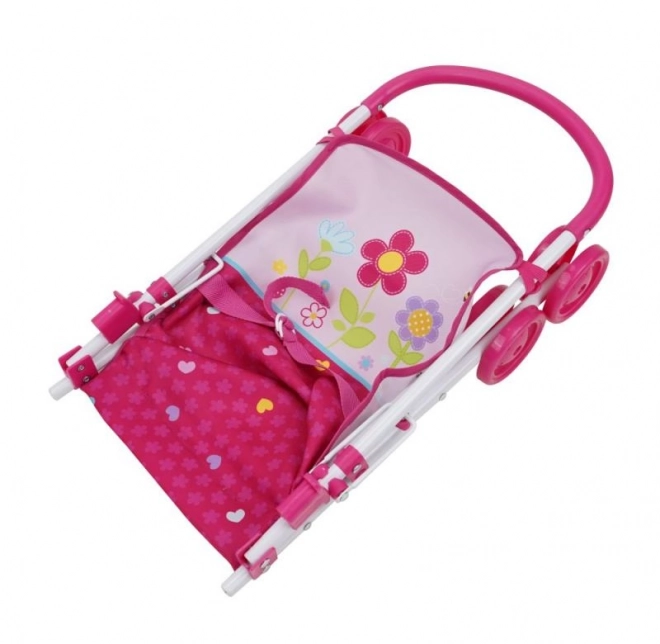 Ensemble de jeu 3 pièces, poussette, chaise et lit - Fleurs