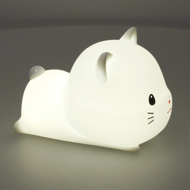 Veilleuse en silicone pour enfants Chat allongé