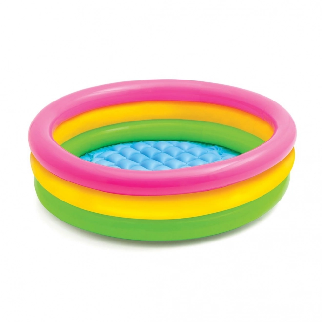Piscine gonflable fond en spirale 86x25cm 3 chambres en boîte