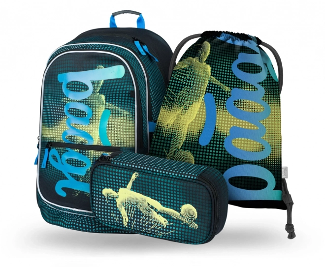 BAAGL SET 3 Core Joueur de Football: sac à dos, trousse, sac