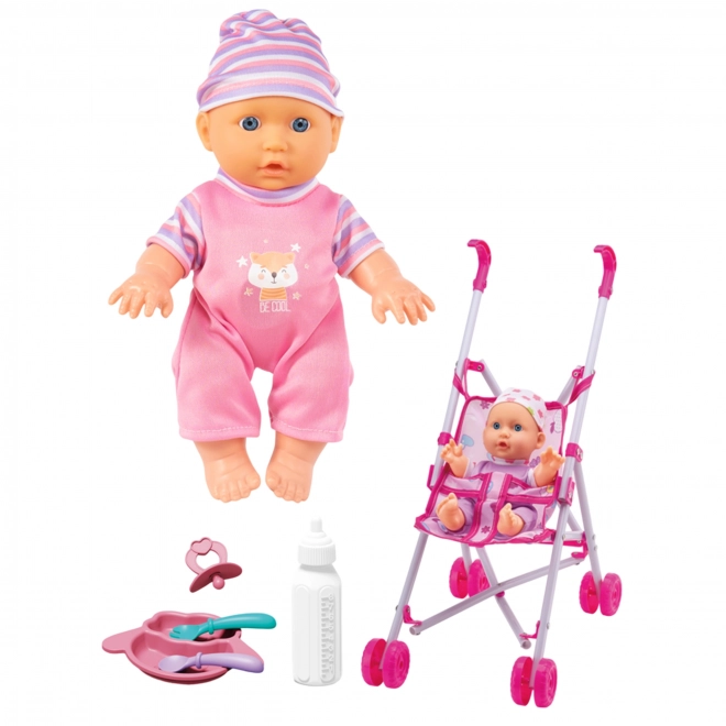 Woopie première poupée pour enfants avec poussette et ensemble de repas
