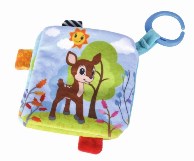 Petit livre en peluche avec animaux de la forêt - 17 cm
