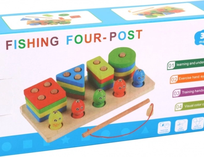 Puzzle en bois pour enfants avec poissons
