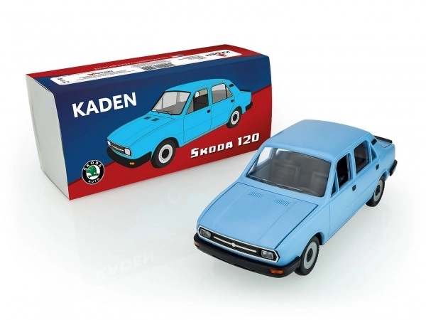 Auto Škoda 120 plastique 21cm dans une boîte 22x10x8cm