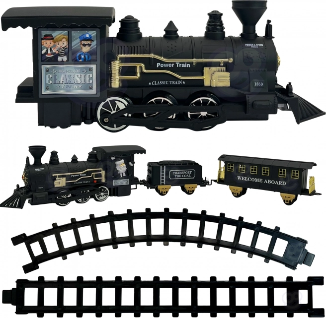 Woopie train à vapeur XXL ensemble de rails 403 cm