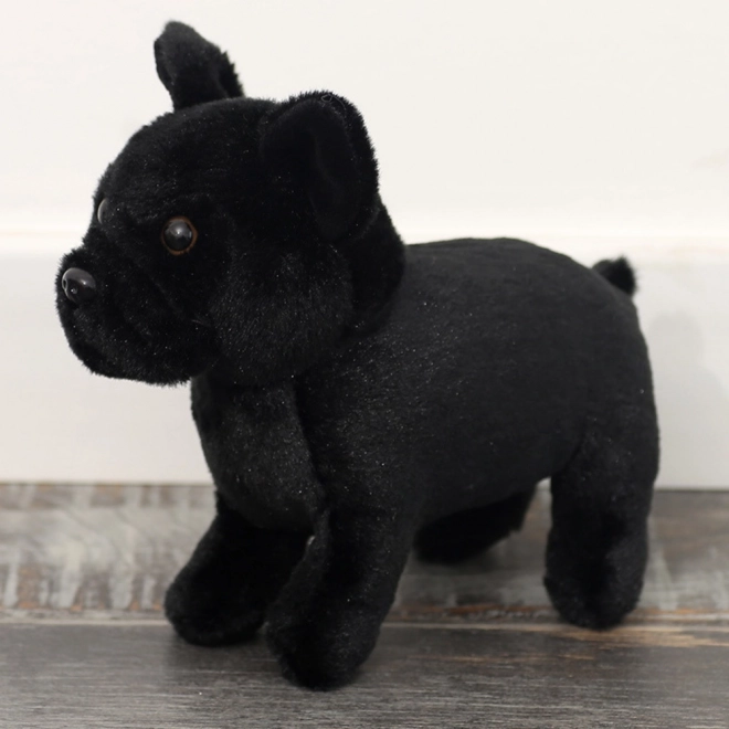 chien en peluche noir 19 cm