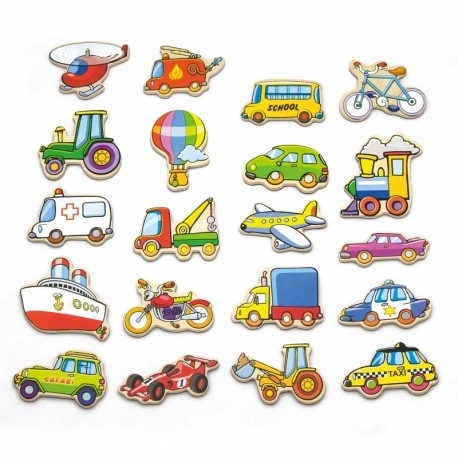 Magnets en bois transport