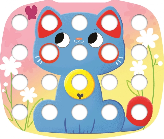 Mosaïque colorée pour enfants en plastique dans une boîte 40x27x6cm 12m+