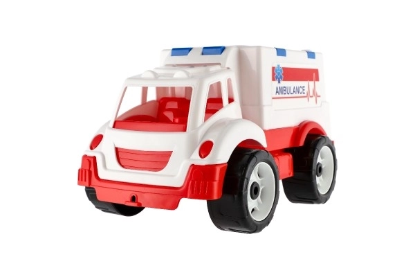 Petite ambulance en plastique blanc