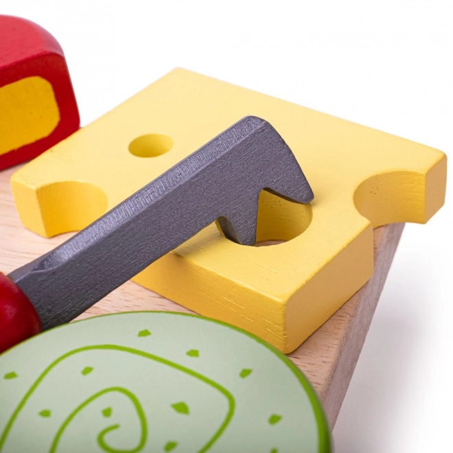 Ensemble de fromages en bois sur planche Bigjigs Toys