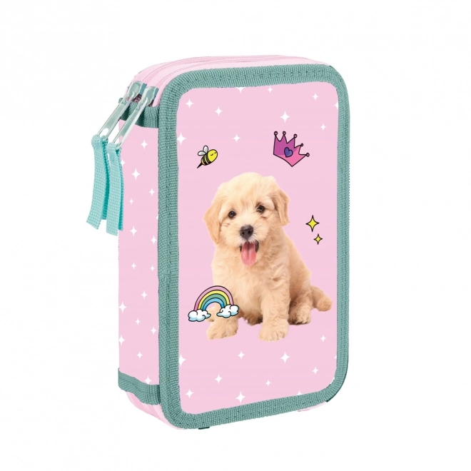Trousse 2 ét. vide avec animaux en peluche