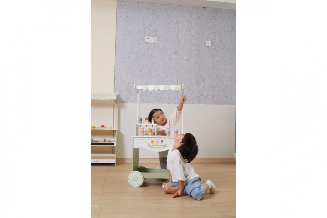 Stand de crème glacée en bois