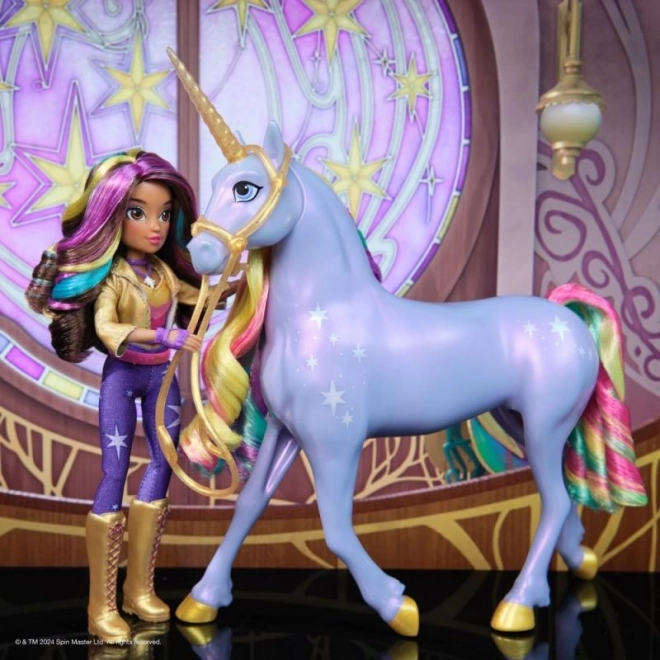 UNICORN ACADEMY LICORNE LUMINEUSE WILDSTAR AVEC POUPÉE SOPHIA 24cm