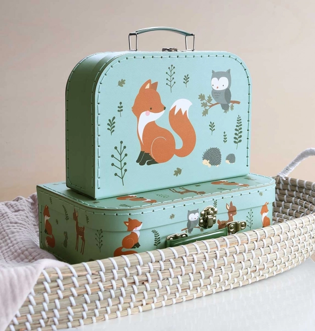 A Little Lovely Company Ensemble de deux valises en carton