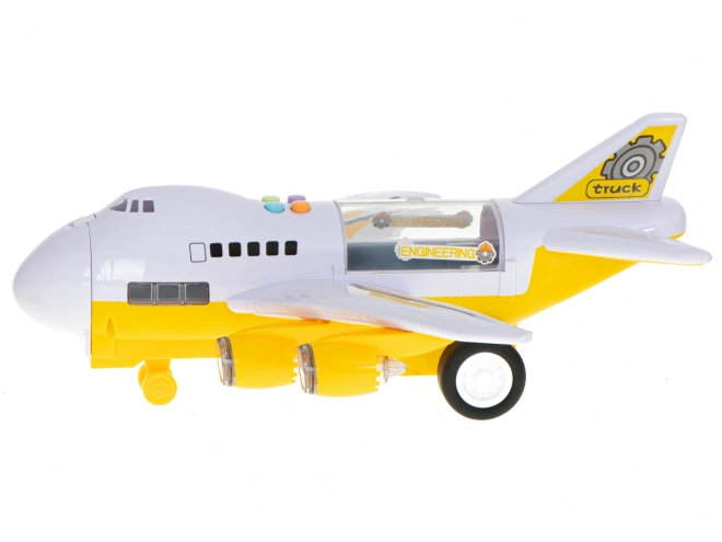 Avion cargo avec machines de construction