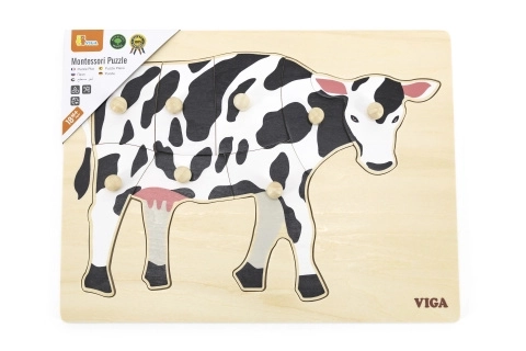 Casse-tête en bois Montessori - vache