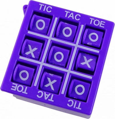 Jeu de morpion de poche 4,5 cm – violet