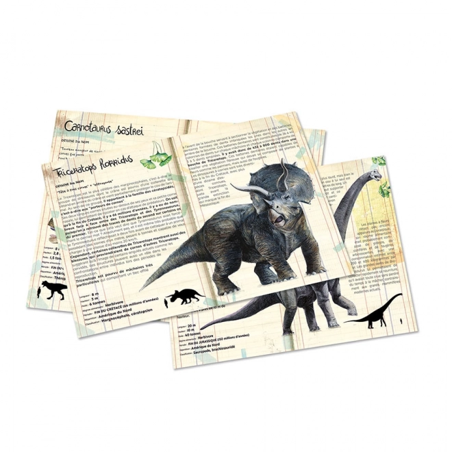 Vilac ensemble de trois puzzles avec dinosaures