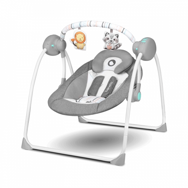 Fauteuil à bascule pour bébé Ruben gris et turquoise