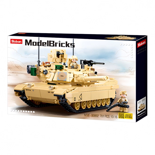 Briques Modèle Sluban M38-B0892 Tank de combat M1A2 Abrams