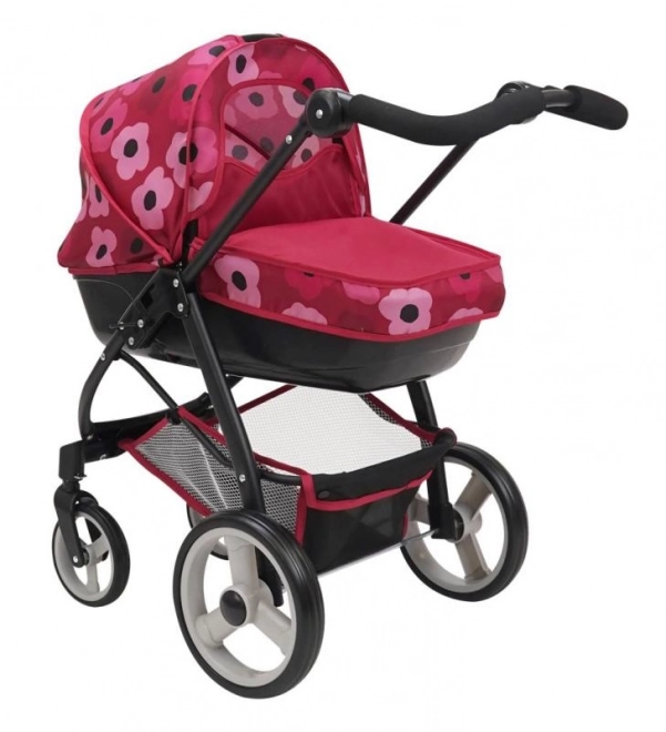 Poussette pour poupées 2-en-1 - Bella Poppy Red