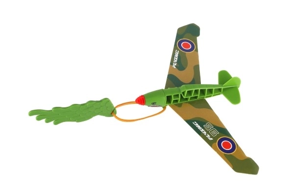 Avion en plastique à lancer 25x14cm 2 couleurs sur carte 21x25x4cm