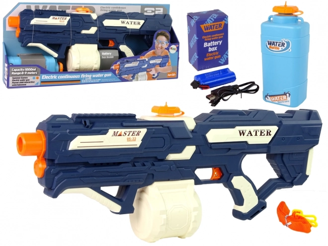 Grande pistolet à eau électrique rechargeable Portée 9 m 1000 ml