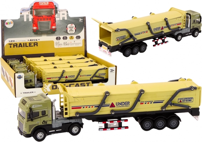 Camion avec remorque TIR 1:24 avec sons et lumières – marron