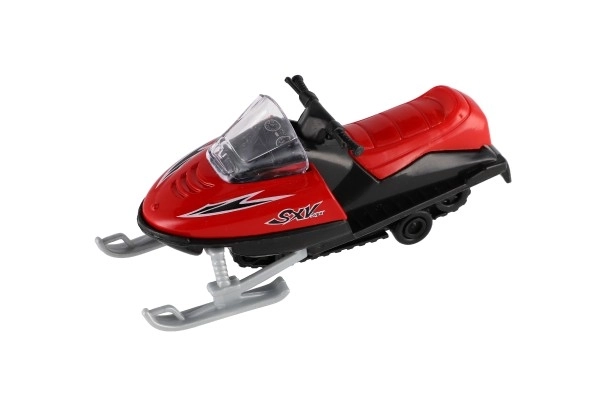 Jouet motoneige métal/plastique 13 cm, à remonter, 6 couleurs