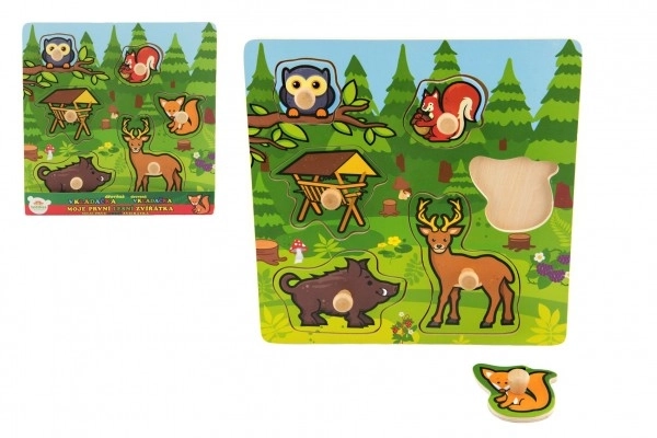 Puzzle d'insertion Mes premiers animaux de la forêt - 6 pièces