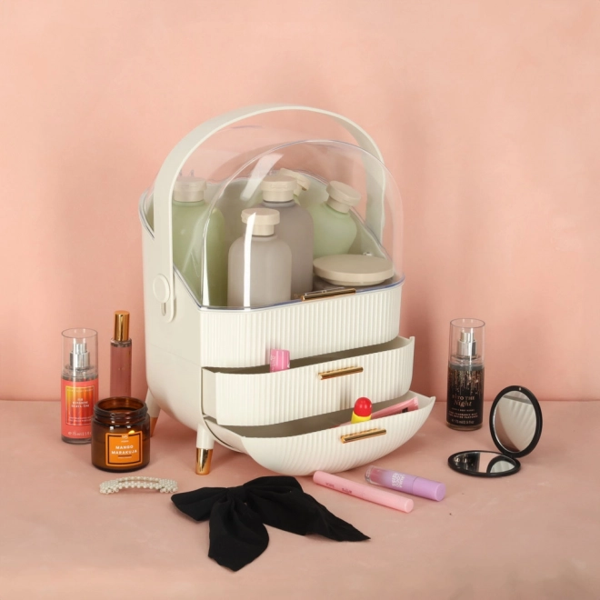 organisateur cosmétique blanc avec tiroirs