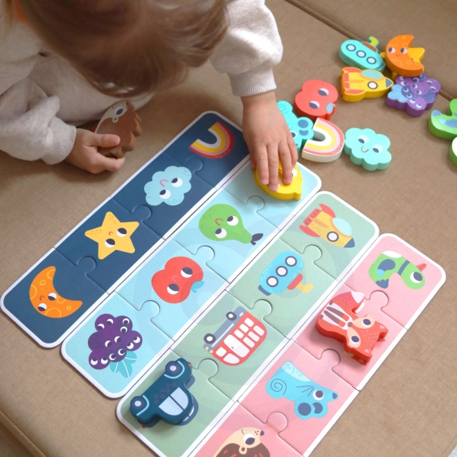 Woopie Green Pexeso en bois - Puzzle tactile