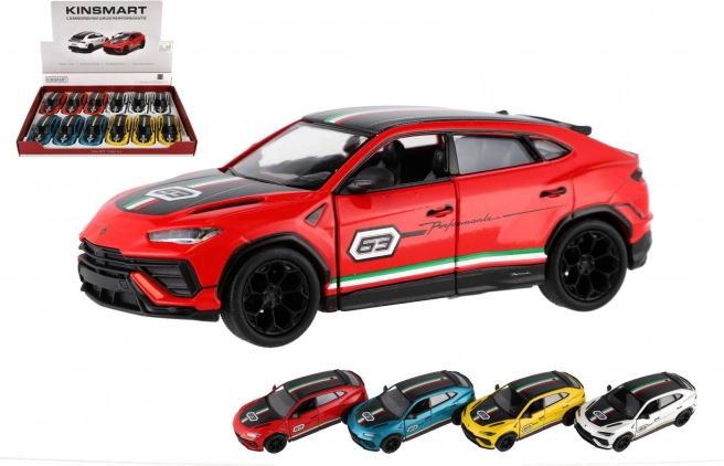 Voiture Lamborghini Urus Performante 1:40 métal 13 cm 4 couleurs à rétrofriction