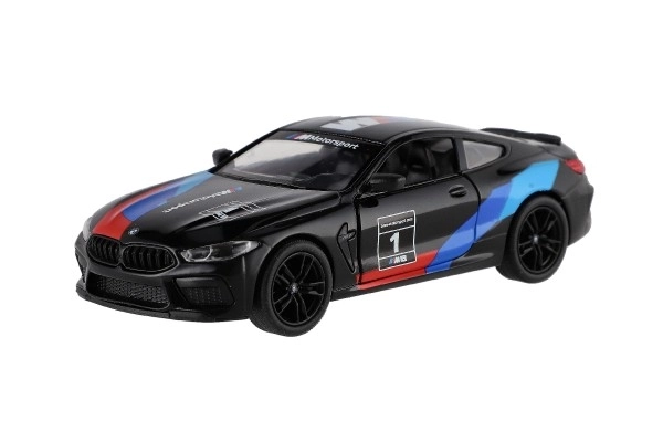 Voiture Kinsmart BMW M8 Competition Coupé 1:38 métal/plastique 12,5cm 4 couleurs à rétrofriction 12pcs en boîte