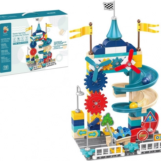 Blocs avec toboggan à billes pour enfants