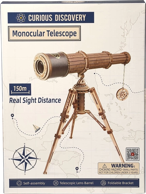 ROBOTIME Rokr Modèle en Bois de Télescope Monoculaire