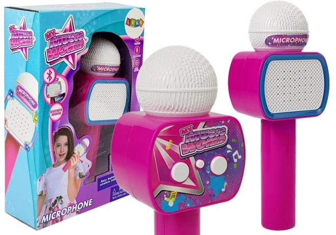 Microphone karaoké pour enfants Bluetooth rose