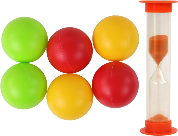 Balles et sablier inclus