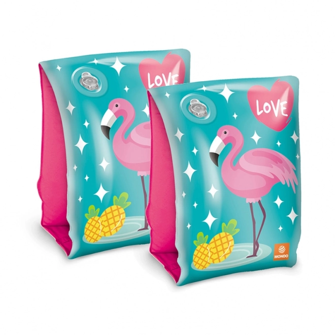Brassards gonflables flamant rose et jungle 15x23 cm 2-6 ans