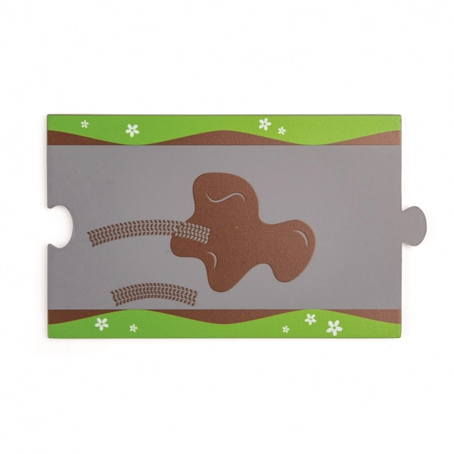 Bigjigs Rail Circuit en bois avec route de campagne 80 pièces