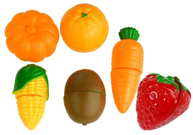 Ensemble de fruits et légumes pour enfants avec mixeur et plateau