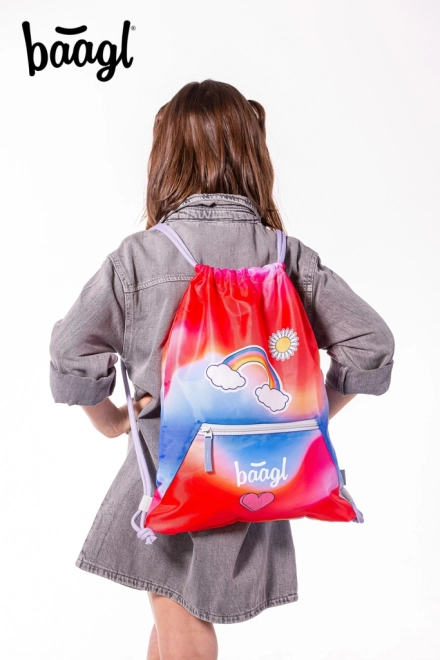 BAAGL Sac à cordon avec poche Hippie