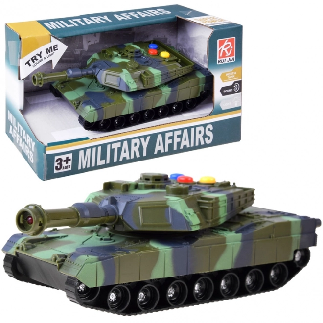 Char militaire avec effets de lumière et de son