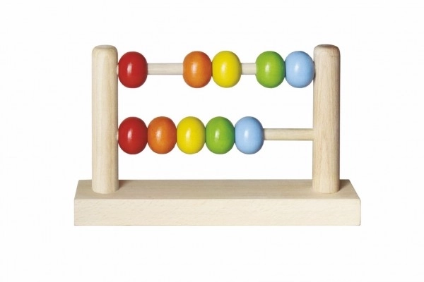 Abacus en bois avec grandes perles pour les tout-petits
