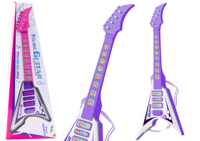 Guitare électrique pour enfants lumière mélodie violette