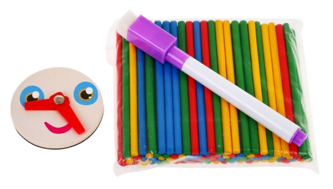 Tableau magnétique en bois pour enfants 3+ Ensemble éducatif + accessoires