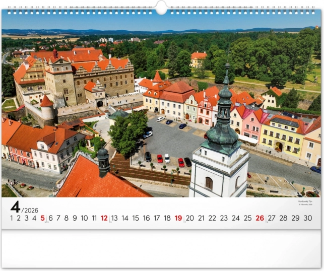 Calendrier mural Panoramata Tchèque 2026