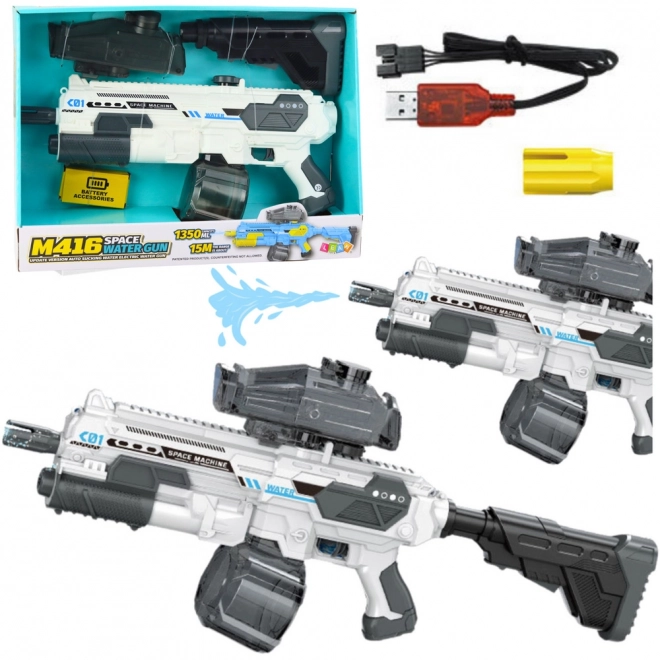 Pistolet à eau électrique M416 avec réservoirs 1350ml